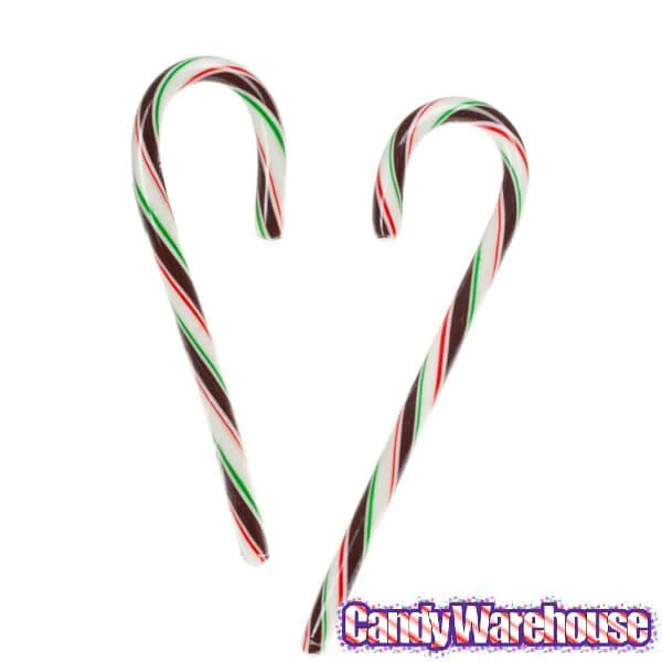 Hershey's Chocolate Mint Candy Canes: 12-Piece Box 2 Hershey's Chocolate Mint Candy Canes: 12-Piece Box - Image 2