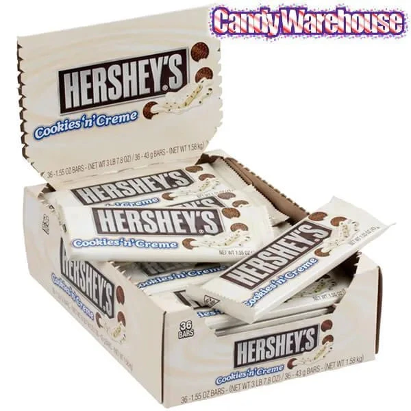 Hershey's Cookies N Cream Candy Bars: 36-Piece Box 2 Hershey's Cookies N Cream Candy Bars: 36-Piece Box - Image 2