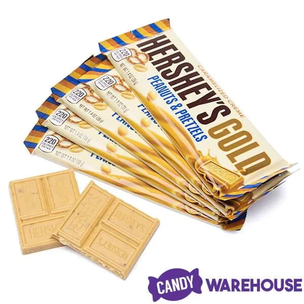 Hershey's Gold With Peanuts And Pretzels Candy Bars: 24-Piece Box 5 Hershey's Gold With Peanuts And Pretzels Candy Bars: 24-Piece Box - Image 5