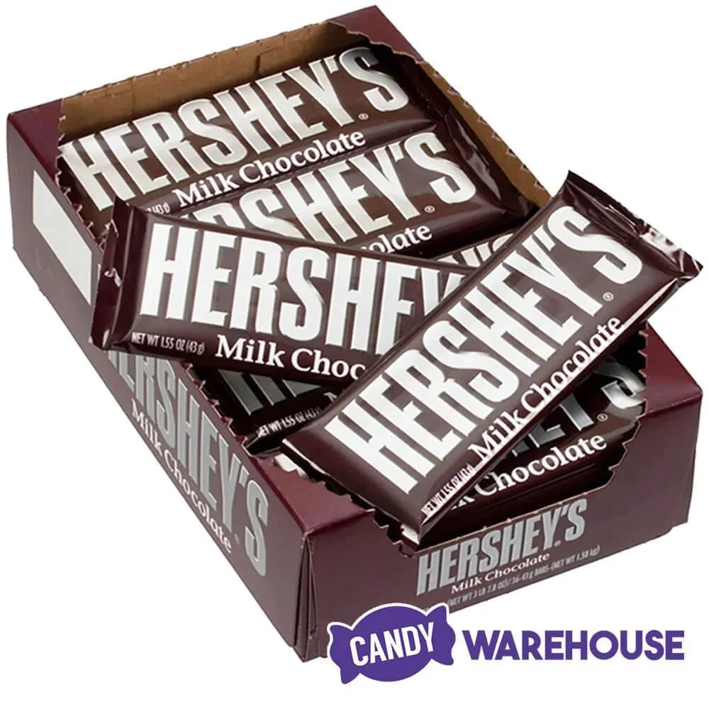 Hershey's Milk Chocolate Candy Bars: 36-Piece Box 2 Hershey's Milk Chocolate Candy Bars: 36-Piece Box - Image 2