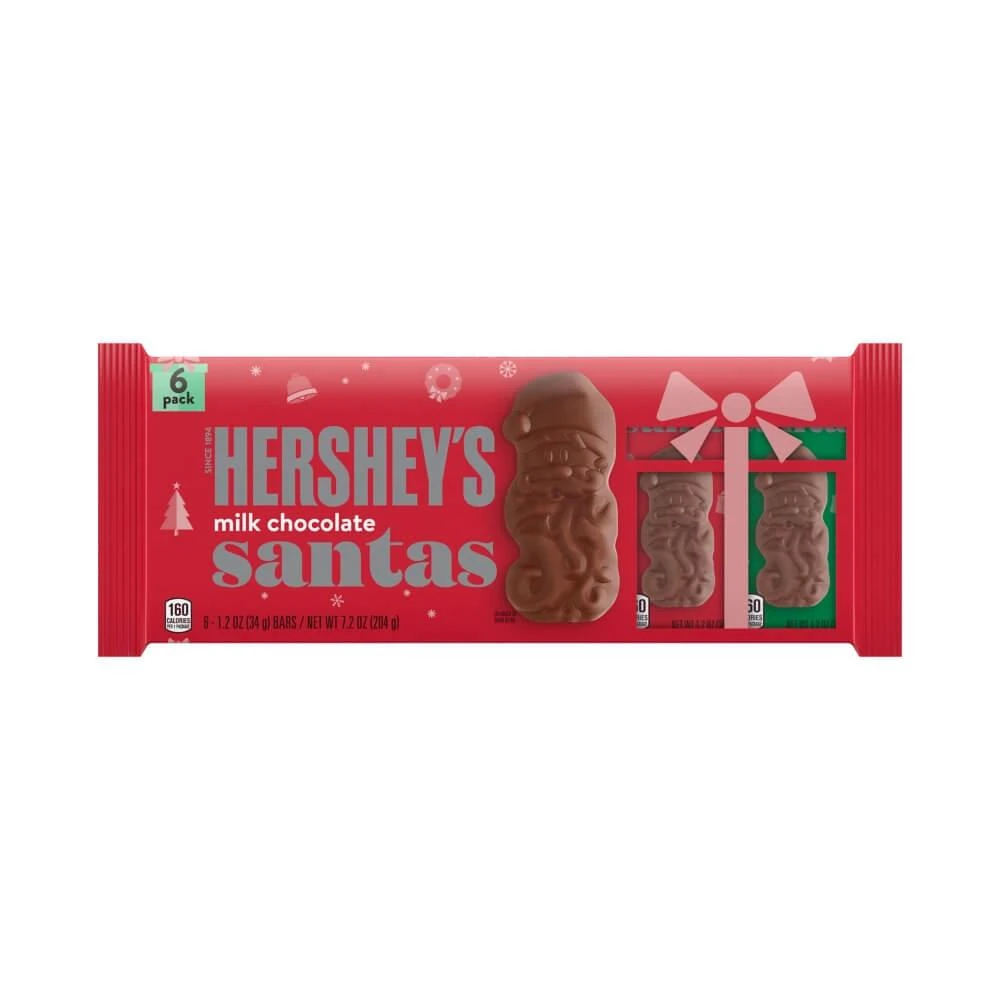 Hershey's Milk Chocolate Santas: 6-Piece Box 1 Hershey's Milk Chocolate Santas: 6-Piece Box
