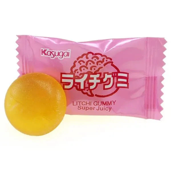 Kasugai Lychee Gummy Candy: 24-Piece Bag 1 Kasugai Lychee Gummy Candy: 24-Piece Bag