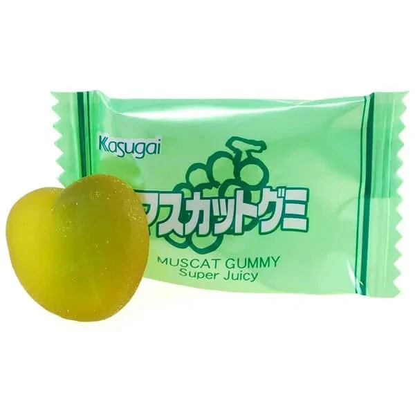 Kasugai Muscat White Grape Gummy Candy: 20-Piece Bag 1 Kasugai Muscat White Grape Gummy Candy: 20-Piece Bag