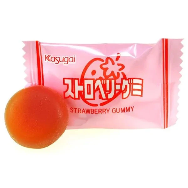 Kasugai Strawberry Gummy Candy: 24-Piece Bag 1 Kasugai Strawberry Gummy Candy: 24-Piece Bag