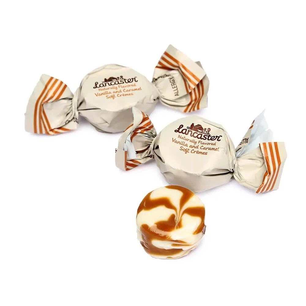 Lancaster Caramel And Vanilla Soft Cremes Candy: 8-Ounce Bag 1 Lancaster Caramel And Vanilla Soft Cremes Candy: 8-Ounce Bag