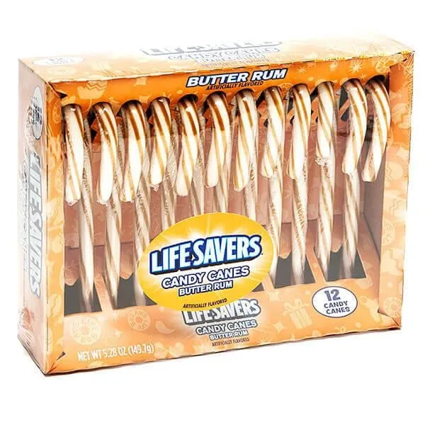 LifeSavers Candy Canes - Butter Rum: 12-Piece Box 1 LifeSavers Candy Canes - Butter Rum: 12-Piece Box