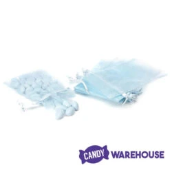 Light Blue Organza Candy Bags: 30-Piece Pack 5 Light Blue Organza Candy Bags: 30-Piece Pack -Candy Haven Shop light blue organza candy bags 30 piece pack candy warehouse 3