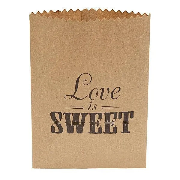 Love Is Sweet Paper Candy Bags: 50-Piece Pack 1 Love Is Sweet Paper Candy Bags: 50-Piece Pack