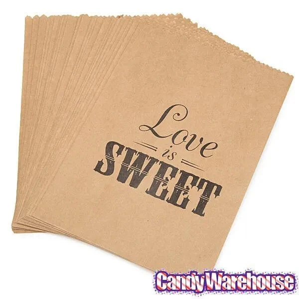 Love Is Sweet Paper Candy Bags: 50-Piece Pack 3 Love Is Sweet Paper Candy Bags: 50-Piece Pack - Image 3