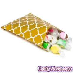 Metallic Gold Casablanca Pattern Candy Bags: 25-Piece Pack -Candy Haven Shop metallic gold casablanca pattern candy bags 25 piece pack candy warehouse 3
