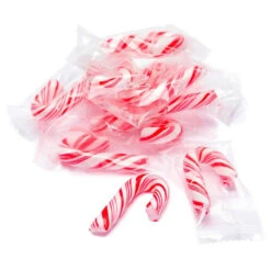 Mini Candy Canes - Red And White: 100-Piece Tub