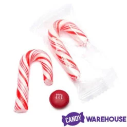 Mini Candy Canes - Red And White: 100-Piece Tub 12 Mini Candy Canes - Red And White: 100-Piece Tub -Candy Haven Shop mini candy canes red and white 100 piece tub candy warehouse 6