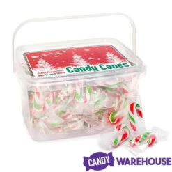 Mini Candy Canes - Red, Green, And White: 100-Piece Tub 13 Mini Candy Canes - Red, Green, And White: 100-Piece Tub -Candy Haven Shop mini candy canes red green and white 100 piece tub candy warehouse 6
