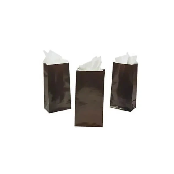 Mini Candy Treat Bags - Chocolate Brown: 24-Piece Bag 4 Mini Candy Treat Bags - Chocolate Brown: 24-Piece Bag - Image 4