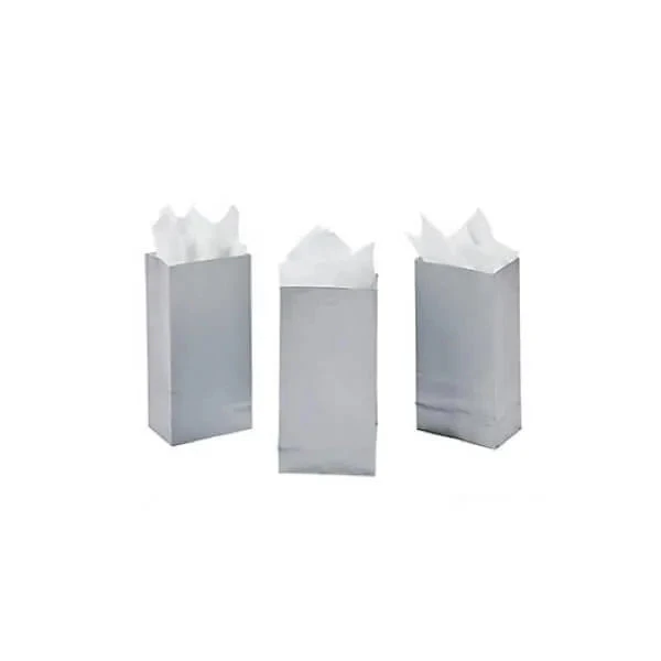 Mini Candy Treat Bags - Silver: 24-Piece Bag 4 Mini Candy Treat Bags - Silver: 24-Piece Bag - Image 4