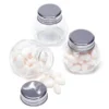 Mini Glass Favor Jars - 1.5-Ounce Candy Jar With Silver Top: 12-Piece Set