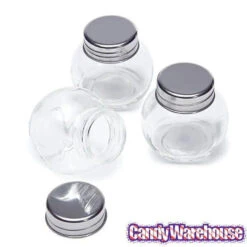 Mini Glass Favor Jars - 1.5-Ounce Candy Jar With Silver Top: 12-Piece Set 9 Mini Glass Favor Jars - 1.5-Ounce Candy Jar With Silver Top: 12-Piece Set -Candy Haven Shop mini glass favor jars 1 5 ounce candy jar with silver top 12 piece set candy warehouse 5
