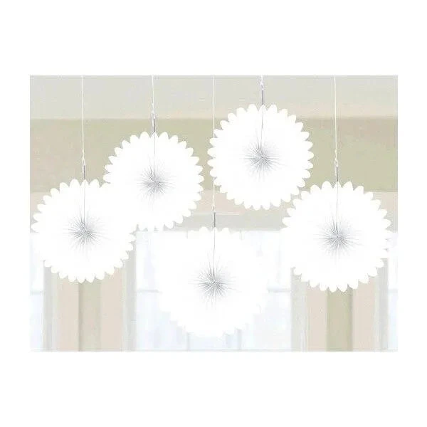 Mini Hanging Fans - Frosty White: 5-Piece Pack 2 Mini Hanging Fans - Frosty White: 5-Piece Pack - Image 2