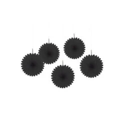 Mini Hanging Fans - Jet Black: 5-Piece Pack