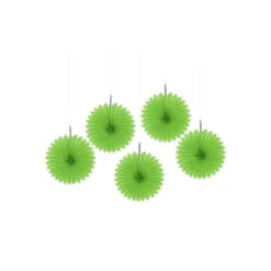 Mini Hanging Fans - Kiwi Green: 5-Piece Pack