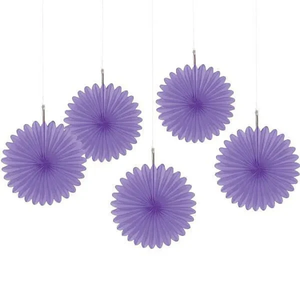 Mini Hanging Fans - Purple: 5-Piece Pack 1 Mini Hanging Fans - Purple: 5-Piece Pack
