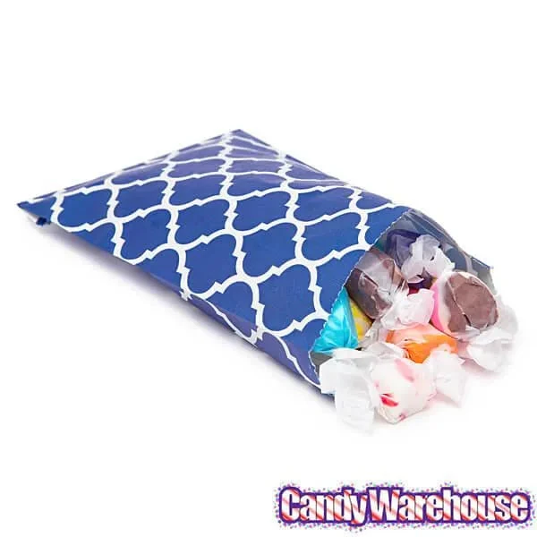 Navy Blue Casablanca Pattern Candy Bags: 25-Piece Pack 2 Navy Blue Casablanca Pattern Candy Bags: 25-Piece Pack - Image 2