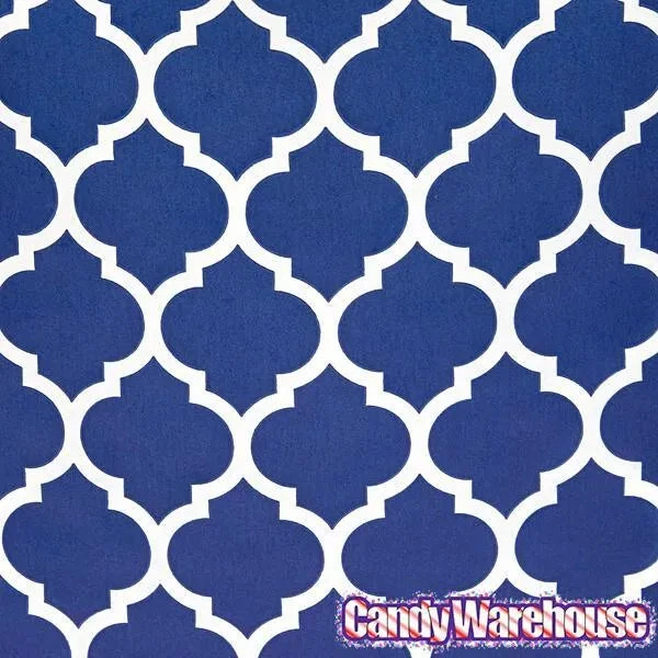 Navy Blue Casablanca Pattern Candy Bags: 25-Piece Pack 3 Navy Blue Casablanca Pattern Candy Bags: 25-Piece Pack - Image 3