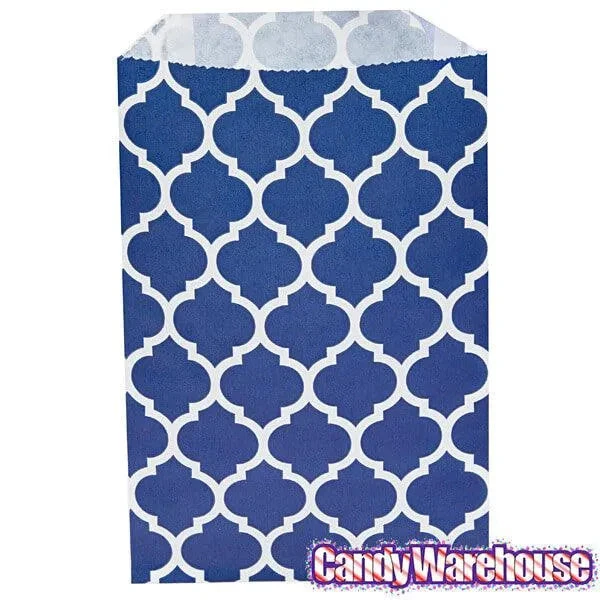 Navy Blue Casablanca Pattern Candy Bags: 25-Piece Pack 4 Navy Blue Casablanca Pattern Candy Bags: 25-Piece Pack - Image 4