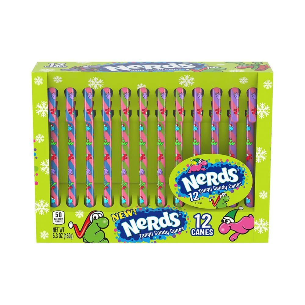 Nerds Candy Canes: 12-Piece Box 1 Nerds Candy Canes: 12-Piece Box