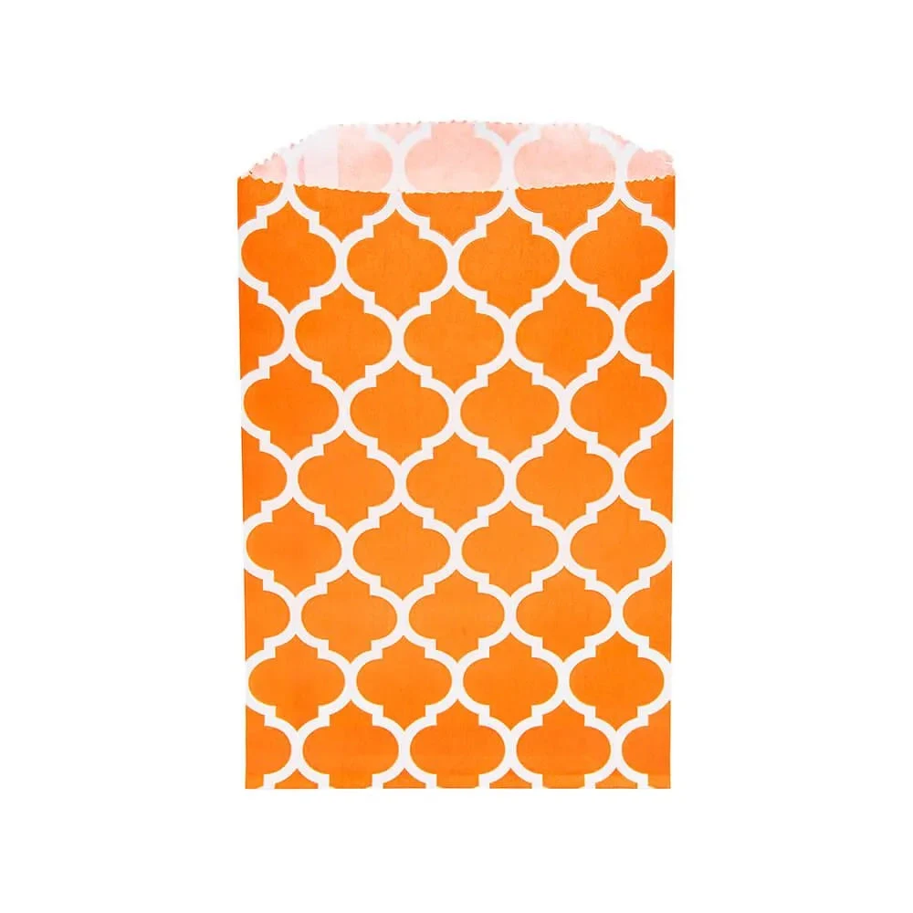 Orange Casablanca Pattern Candy Bags: 25-Piece Pack 1 Orange Casablanca Pattern Candy Bags: 25-Piece Pack