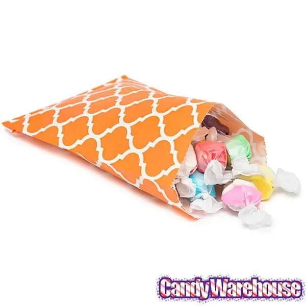 Orange Casablanca Pattern Candy Bags: 25-Piece Pack 2 Orange Casablanca Pattern Candy Bags: 25-Piece Pack - Image 2