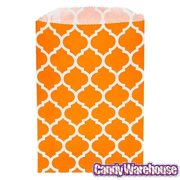 Orange Casablanca Pattern Candy Bags: 25-Piece Pack 4 Orange Casablanca Pattern Candy Bags: 25-Piece Pack - Image 4