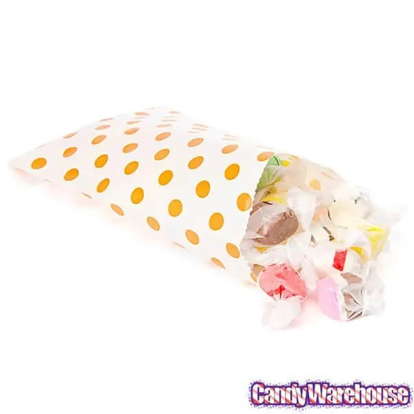 Orange Polka Dot Candy Bags: 25-Piece Pack 4 Orange Polka Dot Candy Bags: 25-Piece Pack - Image 4