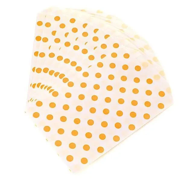 Orange Polka Dot Candy Bags: 25-Piece Pack 5 Orange Polka Dot Candy Bags: 25-Piece Pack - Image 5