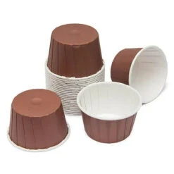 Paper 4-Ounce Candy Cups - Brown: 25-Piece Pack