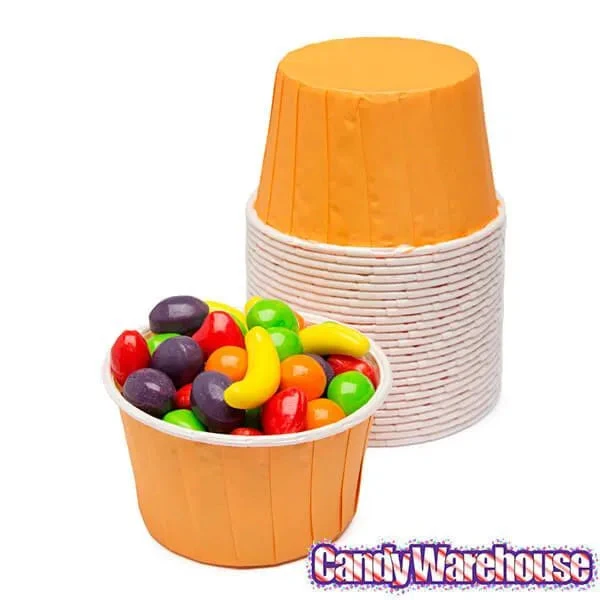 Paper 4-Ounce Candy Cups - Orange: 25-Piece Pack 2 Paper 4-Ounce Candy Cups - Orange: 25-Piece Pack - Image 2