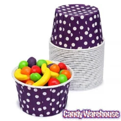 Paper 4-Ounce Candy Cups - Purple Polka Dots: 25-Piece Pack 5 Paper 4-Ounce Candy Cups - Purple Polka Dots: 25-Piece Pack -Candy Haven Shop paper 4 ounce candy cups purple polka dots 25 piece pack candy warehouse 3 30f99d33 ed81 43c0 9b4b 2e45418619df