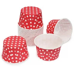 Paper 4-Ounce Candy Cups - Red Polka Dots: 25-Piece Pack