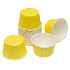 Paper 4-Ounce Candy Cups - Yellow: 25-Piece Pack