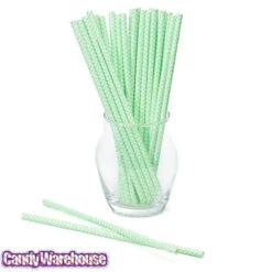 Paper 7.75-Inch Drinking Straws - Mint Green Chevron Stripes: 25-Piece Pack 3 Paper 7.75-Inch Drinking Straws - Mint Green Chevron Stripes: 25-Piece Pack -Candy Haven Shop paper 7 75 inch drinking straws mint green chevron stripes 25 piece pack candy warehouse 2