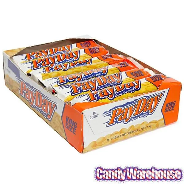 PayDay King Size Candy Bars: 18-Piece Box 2 PayDay King Size Candy Bars: 18-Piece Box - Image 2