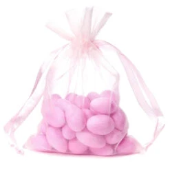 Pink Organza Candy Bags: 30-Piece Pack