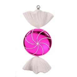 Pink Swirl Candy Ornament - 18.5 Inch
