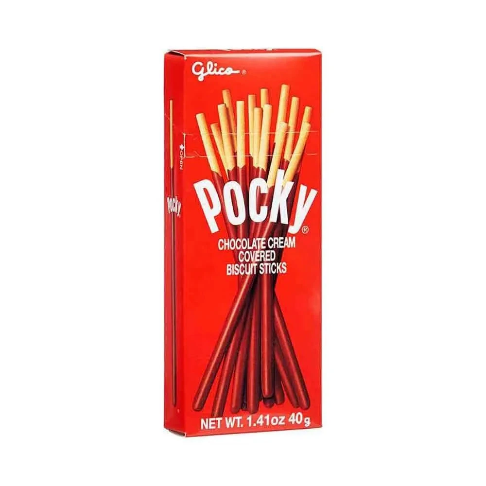 Pocky - Chocolate Cream Covered Biscuit Sticks Packs: 10-Piece Box 1 Pocky - Chocolate Cream Covered Biscuit Sticks Packs: 10-Piece Box