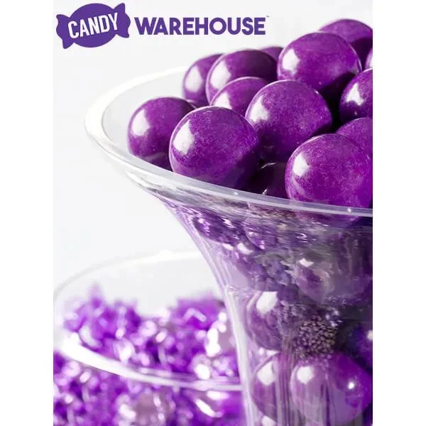 Purple 1-Inch Gumballs: 2LB Bag 2 Purple 1-Inch Gumballs: 2LB Bag - Image 2