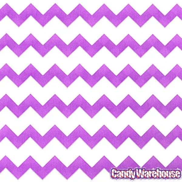 Purple Chevron Stripe Candy Bags: 25-Piece Pack 2 Purple Chevron Stripe Candy Bags: 25-Piece Pack - Image 2
