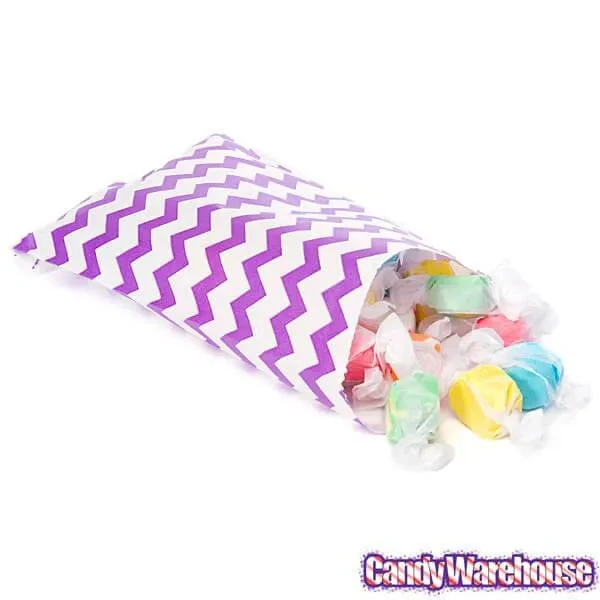 Purple Chevron Stripe Candy Bags: 25-Piece Pack 3 Purple Chevron Stripe Candy Bags: 25-Piece Pack - Image 3