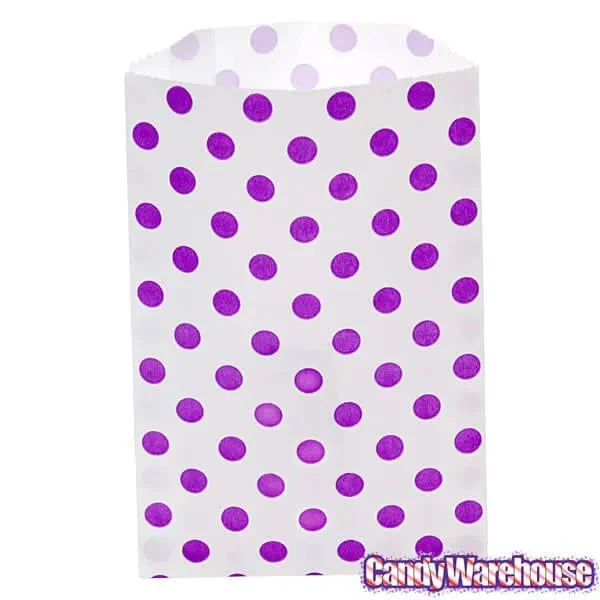 Purple Polka Dot Candy Bags: 25-Piece Pack 2 Purple Polka Dot Candy Bags: 25-Piece Pack - Image 2
