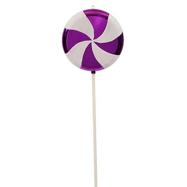 Purple Swirl Plastic Candy Lollipop - 24 Inch 2 Purple Swirl Plastic Candy Lollipop - 24 Inch - Image 2