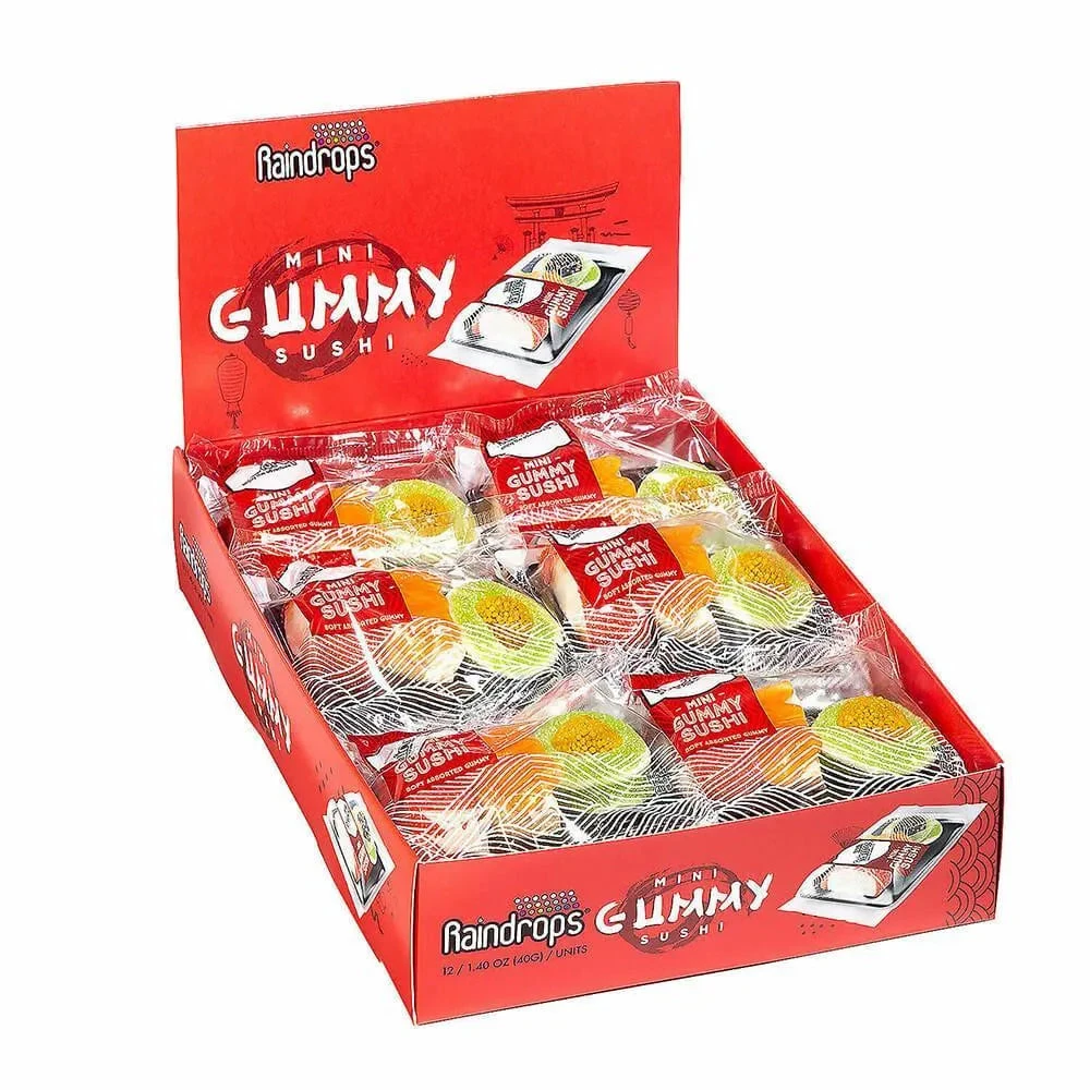 Raindrops Mini Gummy Sushi: 12 Piece Box 2 Raindrops Mini Gummy Sushi: 12 Piece Box - Image 2